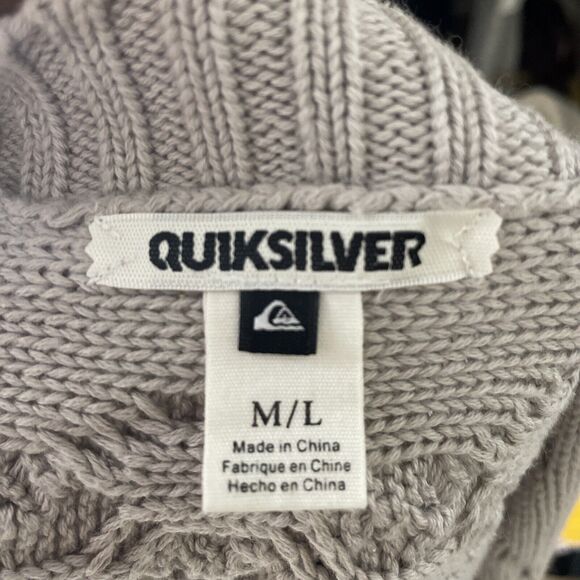 Quick Silver Shrug In M/L Chain Accent Gray Shrug Women's - Picture 7 of 7